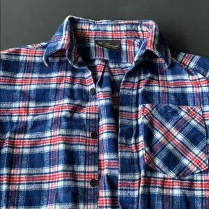 Red white blue heavy flannel Vermont